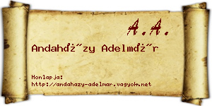 Andaházy Adelmár névjegykártya
